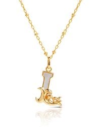 Kasun - Plated L Initial Necklace With Mother Of Pearl - Lyst