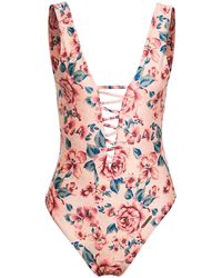 Paola Amador - Tulum Roses Swimsuit - Lyst