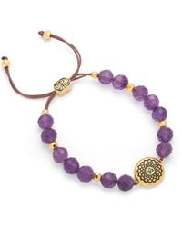 Seven Saints - Crown Chakra Amethyst Spiritual Healing And Stress Relief Bracelet - Lyst