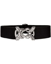 BeltBe - Stretch Belt With Metal Knot Buckle - Lyst