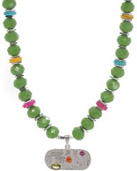 Ebru Jewelry - Sacred Symbols Pendant Colorful Protection Choker Necklace - Lyst
