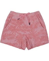 lords of harlech - Tess Coral Drawstring Terry Toweling Short - Lyst