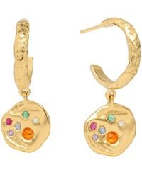 Lavani Jewels - Goldplated & Multicolored Sadie Hoops - Lyst