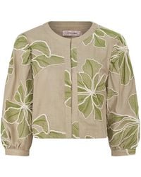 Traffic People - Grace & Maude Floral Paddle Linen Jacket - Lyst