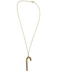 Vickisarge - Lemon Candy Cane Necklace - Lyst