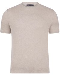 Paul James Knitwear - S Ultra-fine Cotton Hugo Knitted T-shirt - Lyst