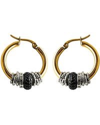 Kirei - Halo Hoop Earrings – -Plated Stainless Steel With Cubic Zirconia - Lyst