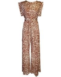 Jennafer Grace - Neutrals Champagne Feline Tunic & Palazzo Set - Lyst