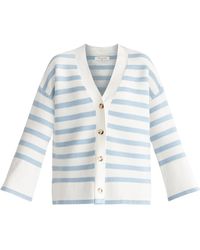 Paisie - Striped Ribbed Cardigan - Lyst