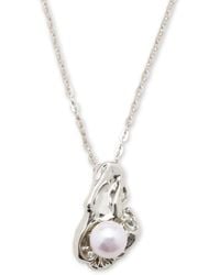 Classicharms - Nyla Molten Freshwater Pearl Pendant Necklace - Lyst