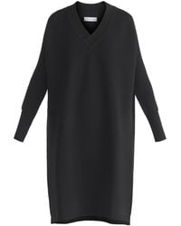 Paisie - V-Neck Ribbed Jumper Dress - Lyst