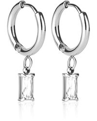 Evie Jewelry - Luxe Crystal Drop Huggie Earrings - Lyst
