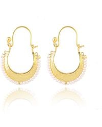 Ece London - The Harmony Pearl Earrings - Lyst