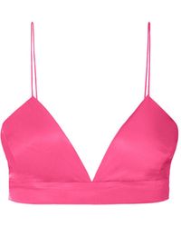 AGGI by HALEWSKI - Asha Satin Barbie Pink Bralette Top - Lyst