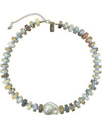 Christina Greene - Coastal Calm Baroque Pearl Beaded Necklace - Lyst