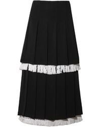Julia Allert - Pleated A-Line Skirt With Fringe Detail - Lyst