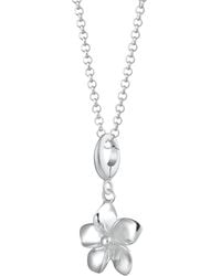Lily Charmed - Sterling Flower Charm Necklace - Lyst