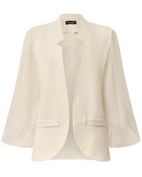 James Lakeland - Tulle Sleeve Blazer - Lyst