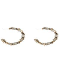 Saachi - Beaded Crystal Hoop Earring - Lyst