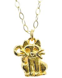 Lexi Jewelry - Whiskers Cat Charm Necklace - Lyst