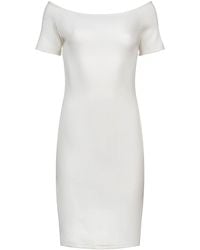 Conquista - Off-Shoulder Cotton Fitted Dress - Lyst