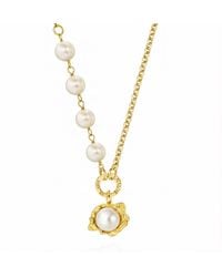 Unaloe - Lumina Necklace-Plated With Pearl - Lyst