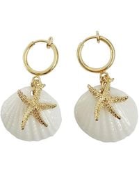 POPORCELAIN - Porcelain Shell And Sea Star Clip-On Earrings - Lyst