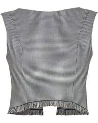 OUT OF SYNC - Check Crop Top - Lyst