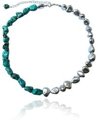 Rare Matters Jewelry - Natural And Sterling Nugget Duo Statement Necklace - Lyst