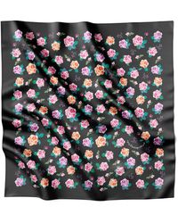 Lamberty Munich - Ditsy Rose Italian Mulberry Silk Scarf - Lyst