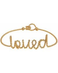 Rare Matters Jewelry - Loved Script Hand Wired Brass Bracelet - Lyst