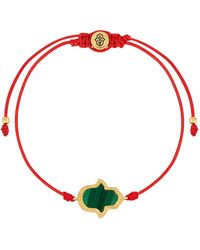 Karma and Luck - Gifted & Blessed Hamsa Malachite String Bracelet - Lyst