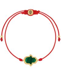Karma and Luck - Gifted & Blessed Hamsa Malachite String Bracelet - Lyst