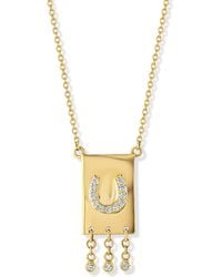 Jewelbird - Horseshoe Diamond Necklace - Lyst