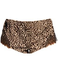SAINTED SISTERS - Neutrals Scarlett Leopard Print French Knicker - Lyst