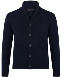 Paul James Knitwear - Midweight Cotton Shawl Collar Sebastian Cardigan - Lyst
