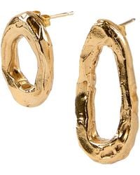 De Roms - Molten Irregular Hoops Opposites Attract Earrings - Lyst