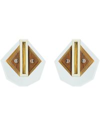 Gissa Bicalho - Neutrals Earring Short Clef Crystal - Lyst