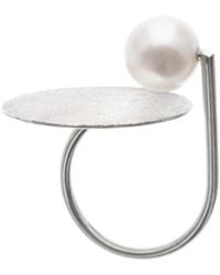 Silver Moon - Pearl Sterling Ring - Lyst