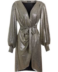 Sarvin - Sequin Wrap Dress - Lyst