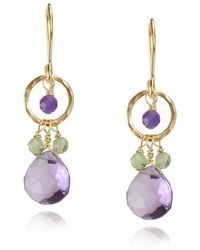 MOUNIR LONDON - Amethyst Hoop Drop Earrings - Lyst