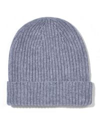 Paul James Knitwear - 100% Cashmere Ribbed Beanie Hat - Lyst