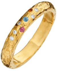 Posh Totty Designs - Diamond & Semi Precious Stone Confetti Ring - Lyst