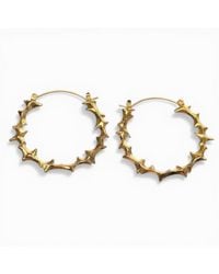Jagged Halo Jewelry - Yennefer Spike Medium Size Hoop Earrings - Lyst