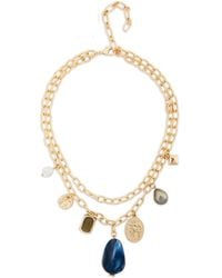 Saachi - Golden Muse Layered Charm Necklace - Lyst