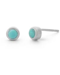 Nellou Jewellery - Mini Gem Dot December Birthstone Earrings Sterling - Lyst