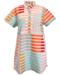 SUNSHINE TIENDA - Apricot Colorful Stripe Getaway Mini Dress - Lyst
