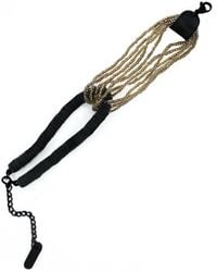 WAIWAI - Interlock Glass Bead Leather Bracelet - Lyst
