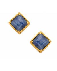 Heather Hawkins Jewelry - Kyanite Square Setting Stud Earrings - Lyst