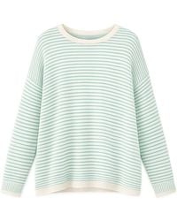 Yumi' - Sea Knitted Stripe Relaxed Jumper - Lyst